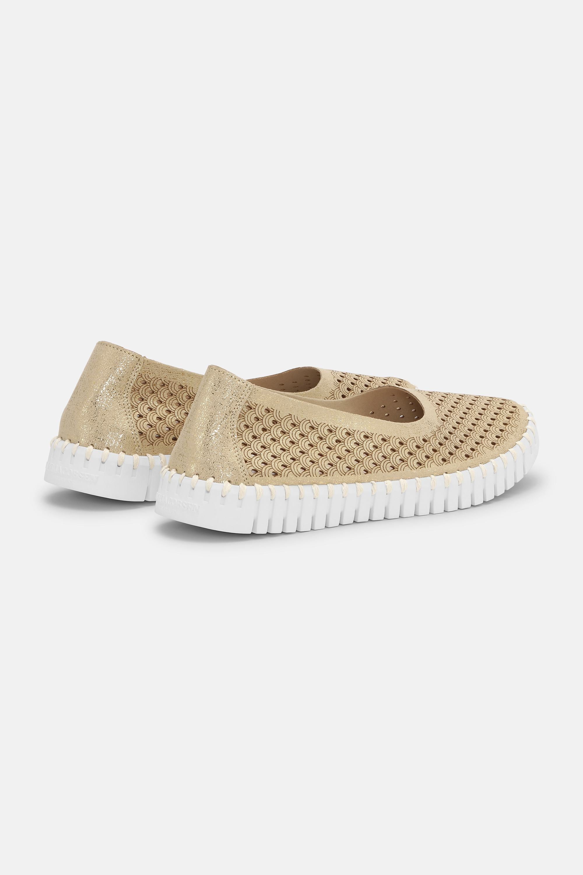Tulip Zapatos con Brillo - Platin White